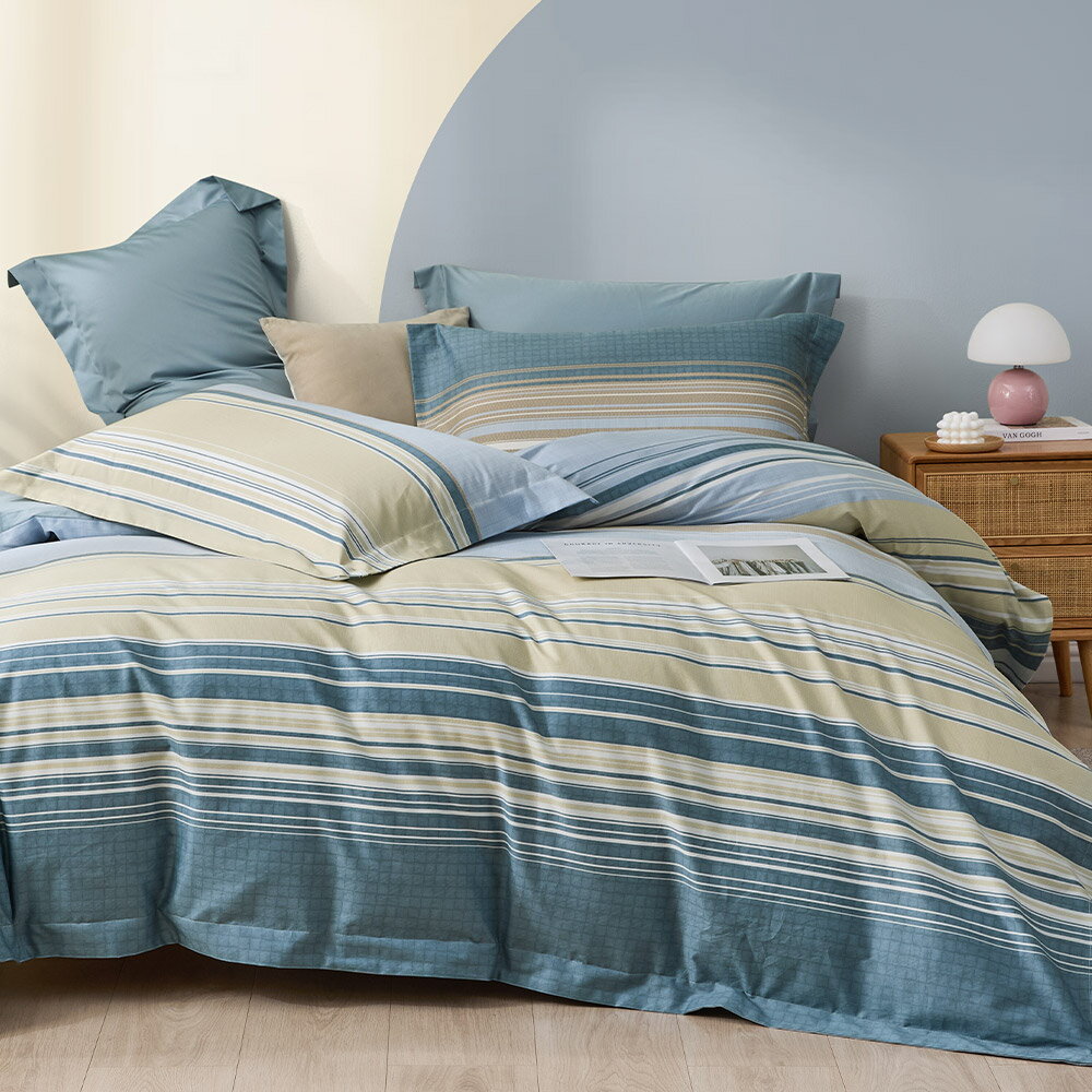 Miile美麗棉系列-質感生活 / 美國棉四件式兩用被床包枕套組