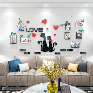 愛生活相框墻亞克力3d水晶立體墻貼客廳臥室照片墻文藝掛墻組合