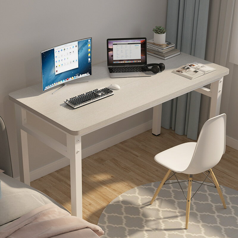 電腦桌 辦公桌 學習桌家用辦公桌臥室簡易學生書桌租房公寓簡約小桌子鋼木電腦桌