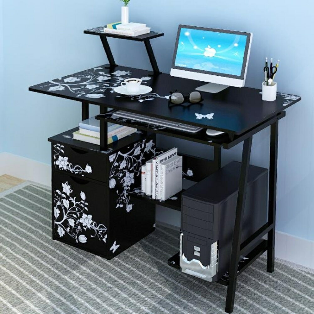 億家達電腦桌電腦台式桌家用學生書桌簡易辦公桌子簡約現代寫字台 交換禮物