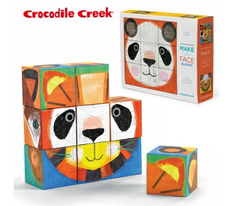 《美國 Crocodile Creek》趣味方塊拼圖系列-動物臉譜 東喬精品百貨