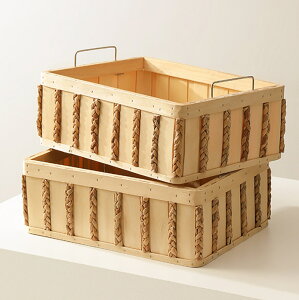 日式木質收納盒適合隔著位置擺放