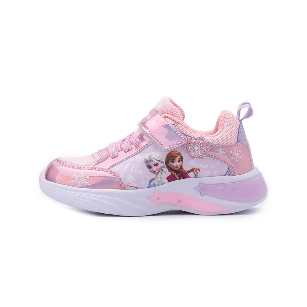 冰雪奇緣 電燈運動慢跑鞋 粉 FOKX41663 中童鞋