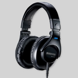 志達電子 SRH440 美國 SHURE 耳罩式 監聽耳機 (富銘公司貨) 門市開放試聽!