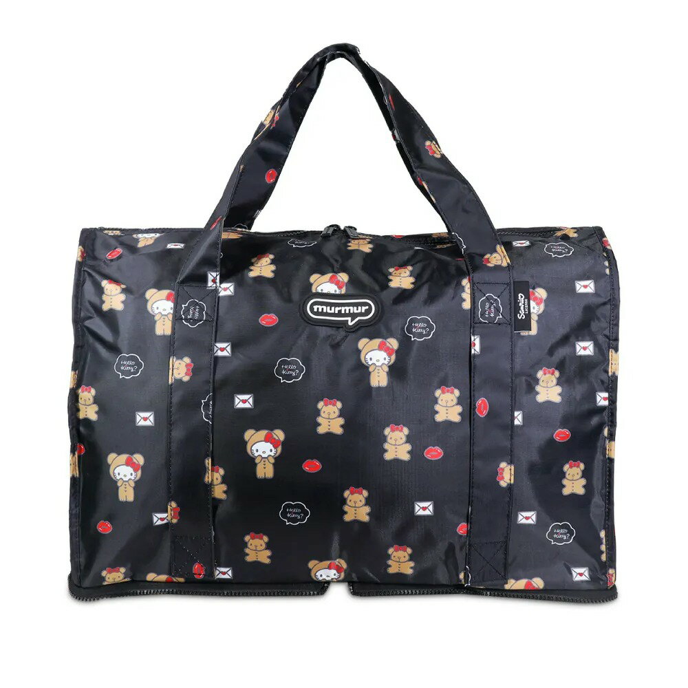 murmur HELLO KITTY KT小熊 旅行收納袋 摺疊旅行袋 側背包 可插拉桿旅行袋 購物袋 完美尺寸