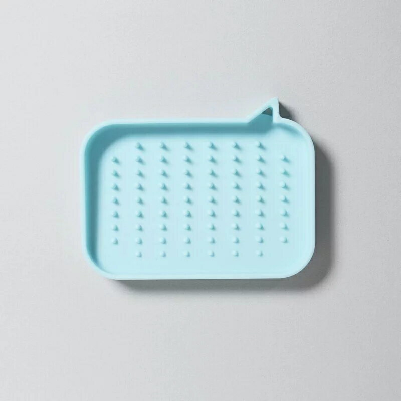 矽膠瀝水香皂盤(顏色隨機出貨) 瀝水孔設計 保持乾燥 止滑 延長香皂壽命 皂不易變形