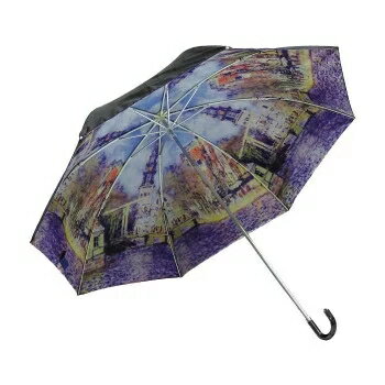 花日屋🌷日本嚴選 空運來台 抗UV 雨傘 世界名畫 歐式風格 直傘 雷諾瓦 慕夏 莫內 梵谷 奢華 摺疊傘 2