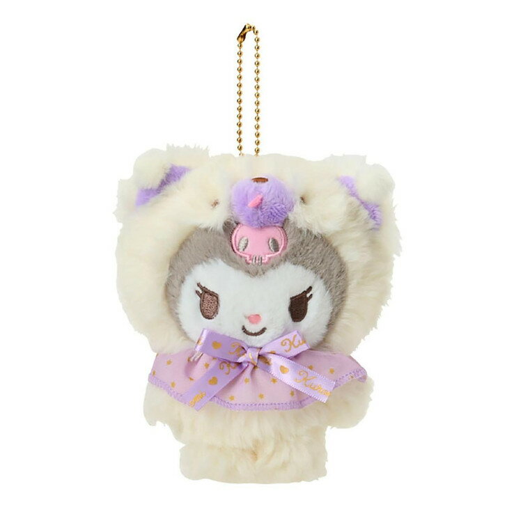 【震撼精品百貨】酷洛米_Kuromi~Sanrio 日本SANRIO三麗鷗 酷洛米絨毛玩偶吊飾-奶油小熊*54998