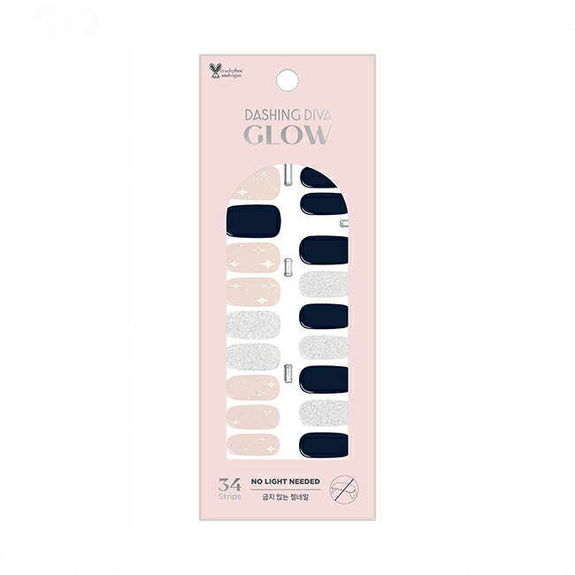 Dashing Diva Glow 薄型凝膠美甲貼-水滴閃閃