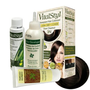 《小瓢蟲生機坊》洛特綠活染髮劑VitalStyl - 染髮劑3N深棕黑(植物染)