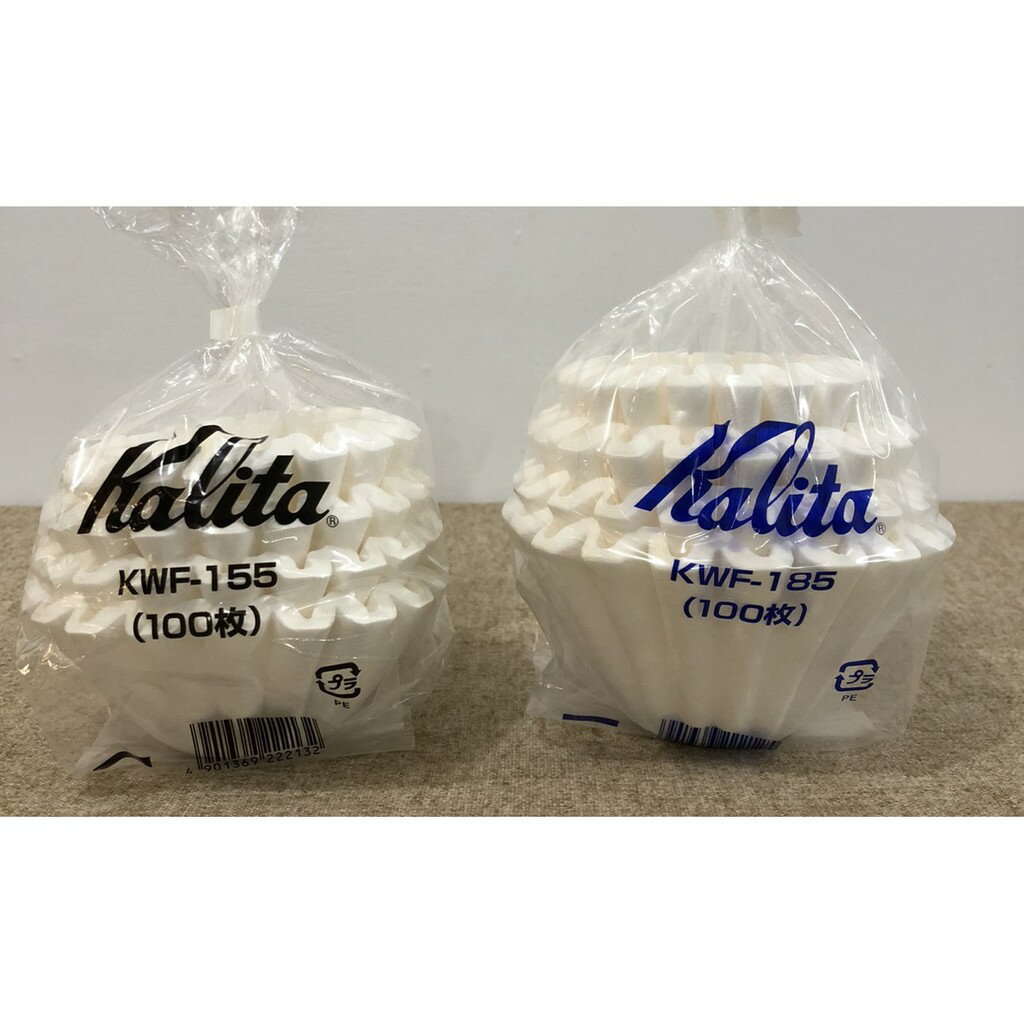 日本製 Kalita 酸素漂白濾紙 155/185濾杯專用 100張入 波浪濾紙 蛋糕濾紙『歐力咖啡』