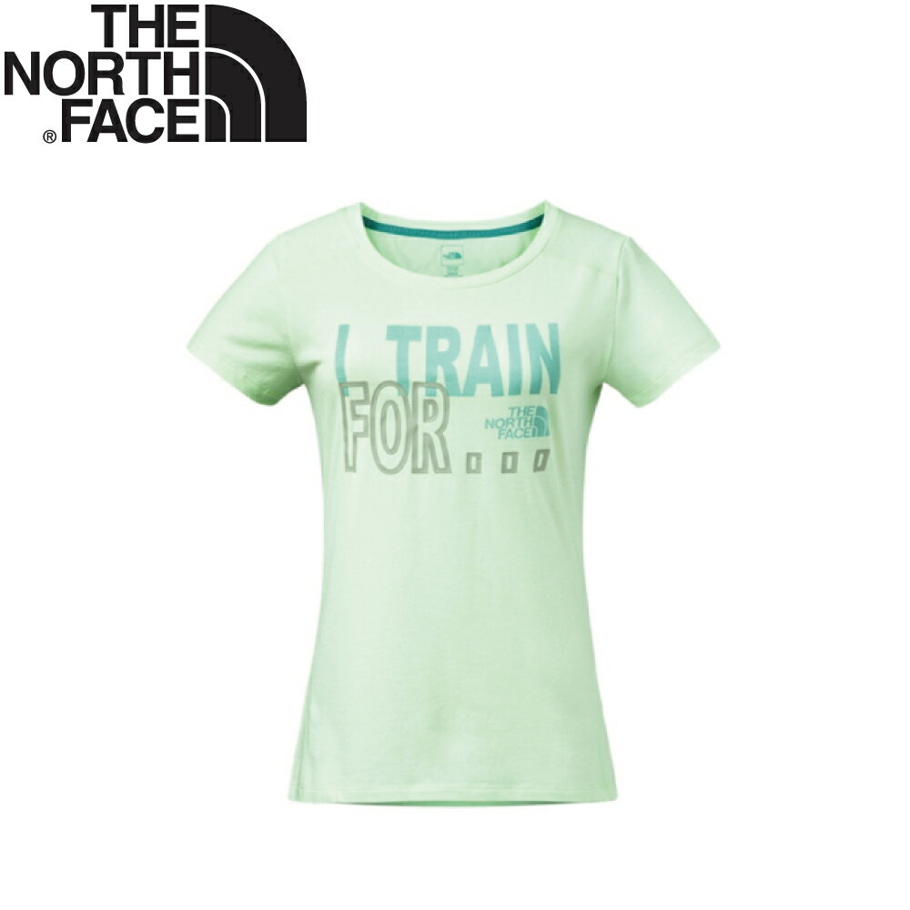 【The North Face 女 Logo短T《芽綠》】2XUY/吸濕排汗/透氣/運動/戶外/休閒上衣