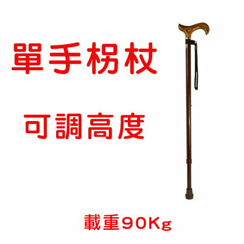 拐杖 鋁製休閒手杖 單手 可調高低 附腳墊 富士康 FZK-2201