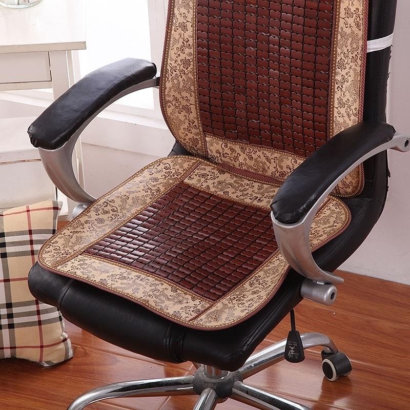 老板椅坐墊靠墊一體夏季夏天椅子涼墊靠背辦公室電腦竹座椅涼席墊