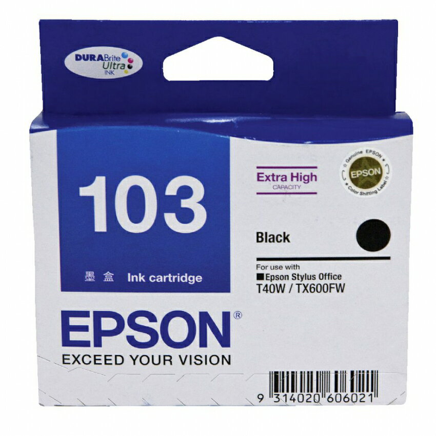Epson 103 C13T103150 黑色高容量XL墨水匣
