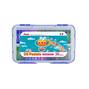 【文具通】Pentel ぺんてる 飛龍 GHTP-36S 特大 粉蠟筆 PP盒 粉蠟筆 36色 藍盒 A1120208