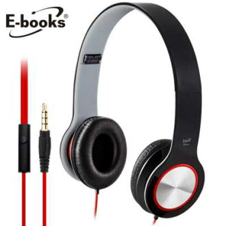 【文具通】E-books S13 智慧手機接聽鍵摺疊耳機黑 E-EPA073BK