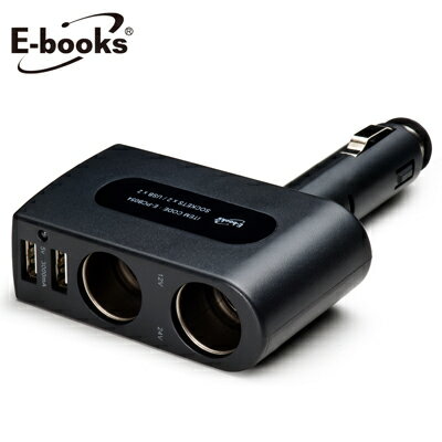 <br/><br/>  【文具通】E-books B1 車用兩孔擴充+3A兩孔USB充電器 E-PCB054<br/><br/>