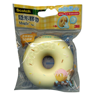 【文具通】3M Scotch 隱形 膠帶 附台 甜甜圈 810DD-5 奶油色 E1040036