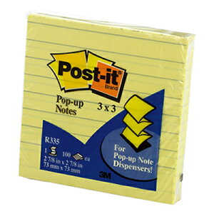 【文具通】3M Post-it 利貼可再貼系列 R-335抽取便條紙 黃橫格 3x3 F5010315