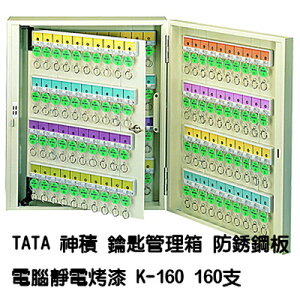 【文具通】TA TA 神積 鑰匙 管理箱 保管箱 防銹鋼板 電腦靜電烤漆 乳白色 可放置160支 K-160 N1010150