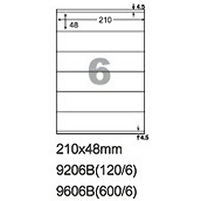 【文具通】阿波羅9206B粉紅影印自黏標籤貼紙6格210x48mm P1410342