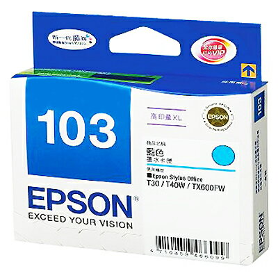 【文具通】EPSON T103250 墨水匣.藍NO.103 R1010505