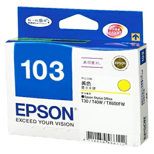 【文具通】EPSON T103450 墨水匣.黃NO.103 R1010507