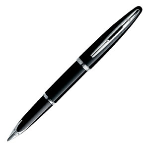 【文具通】WATERMAN 威迪文 CARENE 海洋 純黑白夾鋼筆/F 18k WTM-W0293970