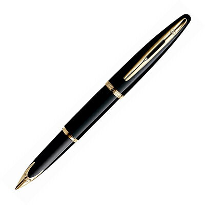 【文具通】WATERMAN 威迪文 CARENE 海洋 純黑金夾鋼筆/F 18K WTM-W0700300