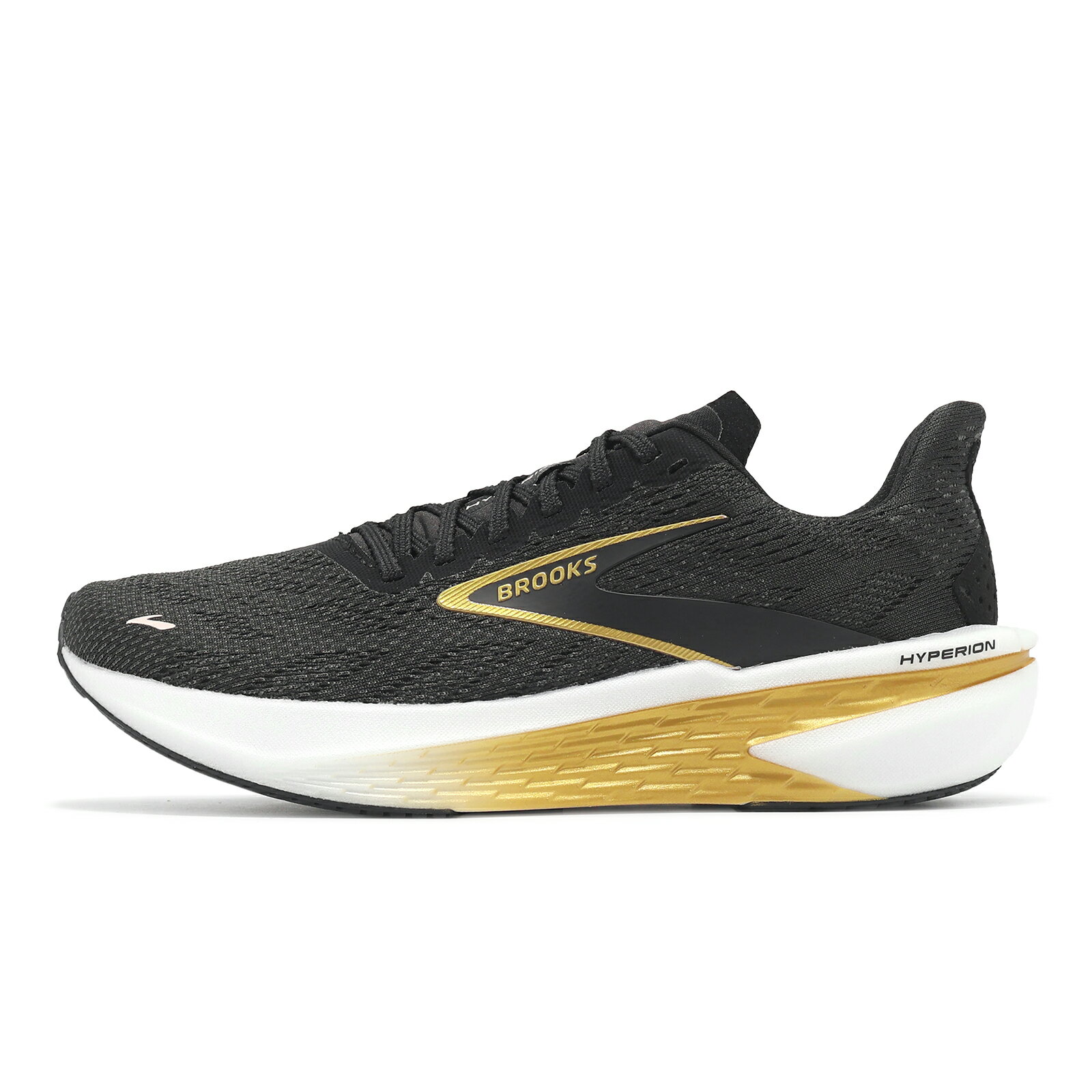 Brooks 競速跑鞋 Hyperion 2 女鞋 黑 金 氮氣中底 輕量 短距離 編織 運動鞋 1204211B098