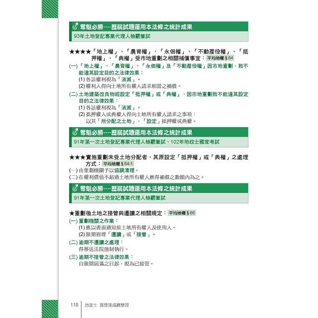 2016全新改版!地政士(專業科目四合一)─強登速成總整理 1