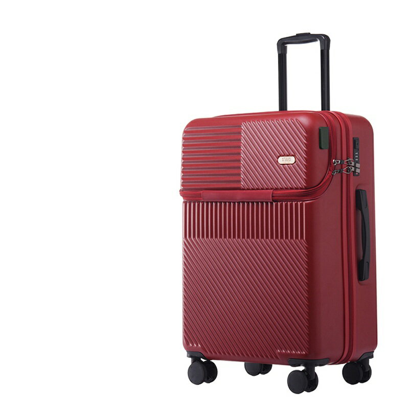 行李箱 旅行箱 拉桿箱 前置開口行李箱可擴展女小型20寸登機輕便拉桿皮箱24旅行箱男學生『TS4314』