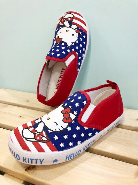 【震撼精品百貨】Hello Kitty 凱蒂貓 臺灣製Hello kitty正版兒童休閒鞋-英國紅(16 22號) 震撼日式精品百貨