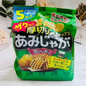 日本 Tohato東鳩 5袋入 海苔鹽味 網狀 厚切 洋芋片 85g｜全店$199免運