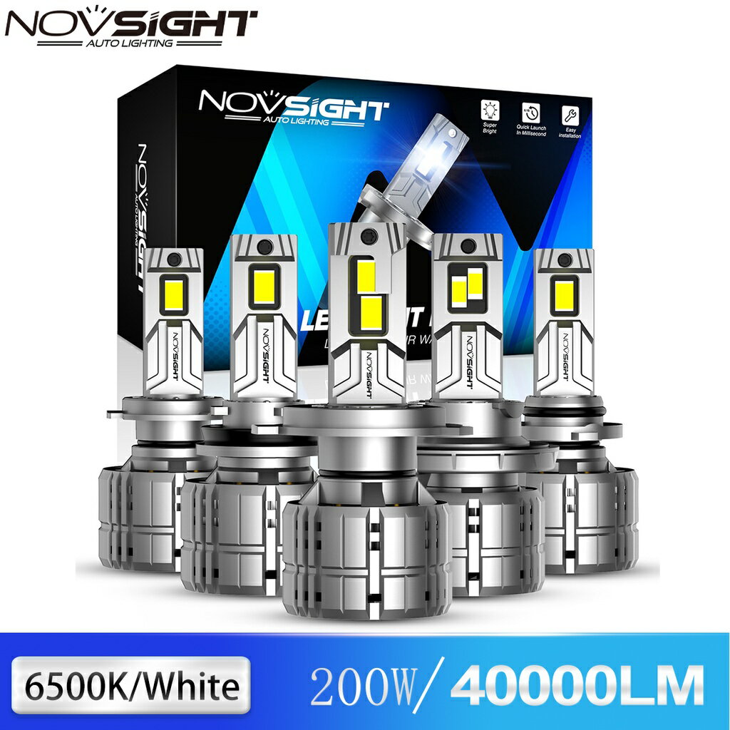 APP下單享點數9%｜Novsight N60 9005 9006 H4 H11 H7 汽車LED大燈 200W 40000LM 6500K