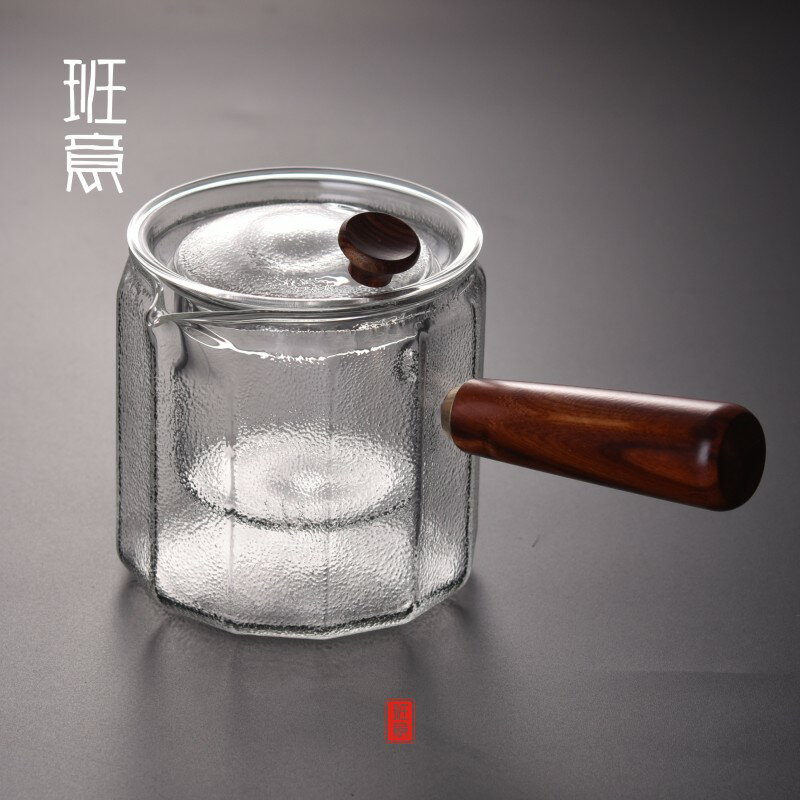 玻璃茶壺泡茶壺側把煮茶器溫茶器玻璃茶具過濾電陶爐煮茶壺