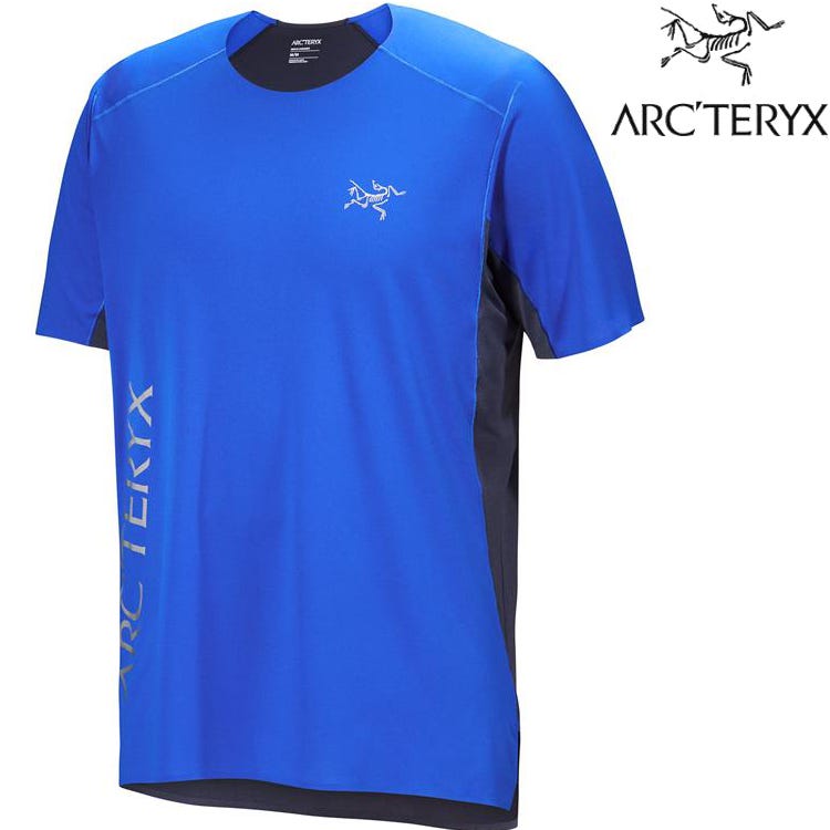 Arcteryx 始祖鳥 Norvan Downword 男款 快乾短袖圓領衫/越野跑步T恤 X000007735 生命藍/黑寶石 Vitality/BlackSapphire