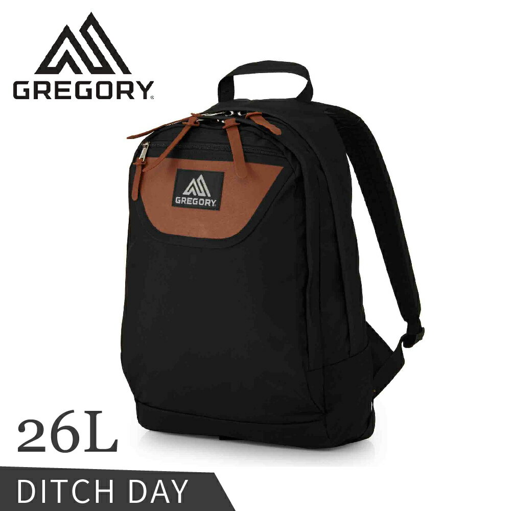 【GREGORY 美國 26L DITCH DAY後背包《黑》】155697/雙肩背包/日系街包/休閒背包/登山/旅行/健行