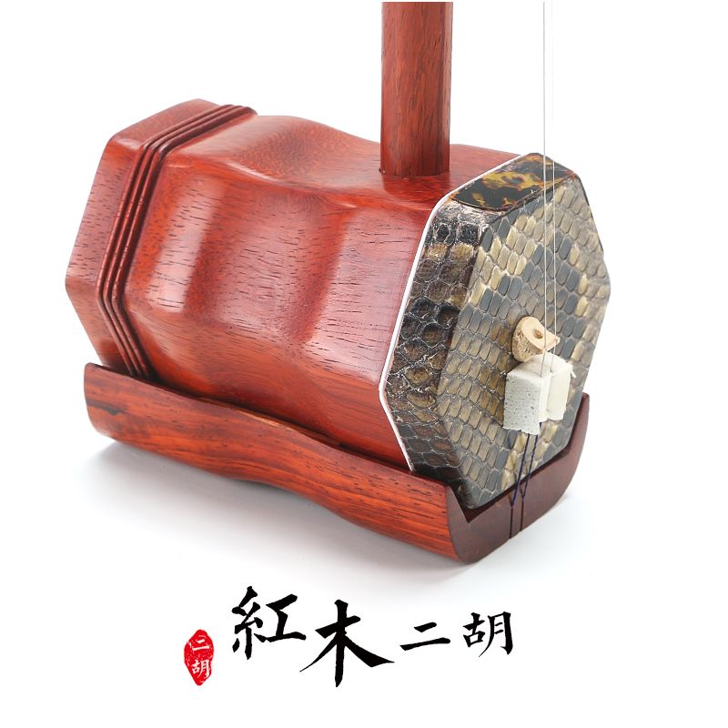 台灣公司超低價】龍頭二胡初學成人兒童紅花梨木二胡銅軸木軸練習演奏 