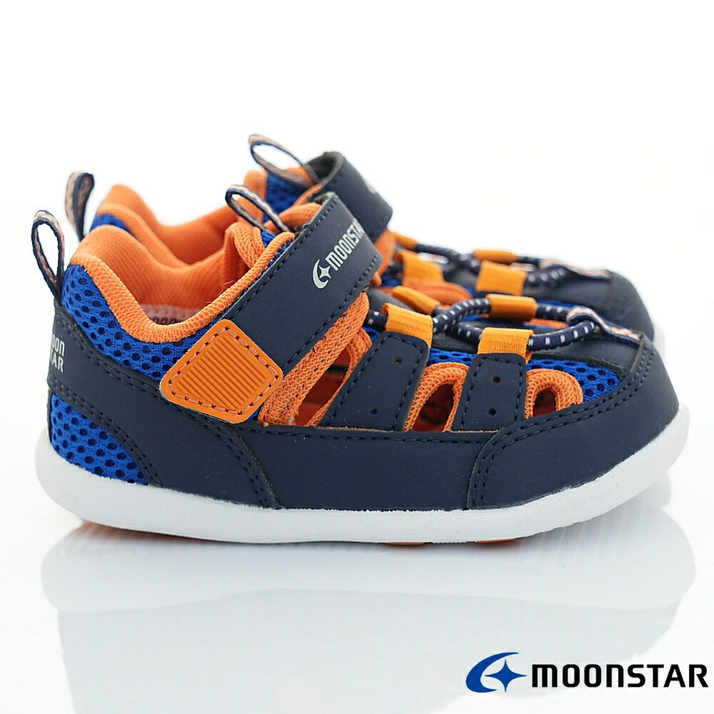 日本月星Moonstar頂級機能童鞋-2E護趾健康學步涼鞋(寶寶段)3875深藍12.5~15cm(新品) 2