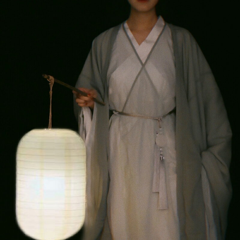 漢服手提紙燈籠古裝拍攝道具節日裝飾中國風可畫畫古風冬瓜形發光