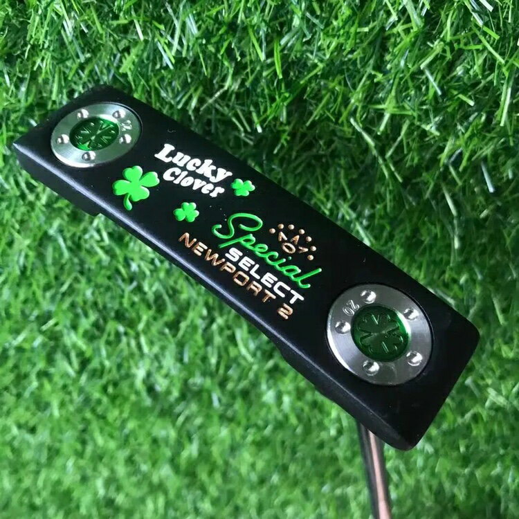 高爾夫球桿scotty lucky 黃冠四葉草 一字直條型 推桿golf putter
