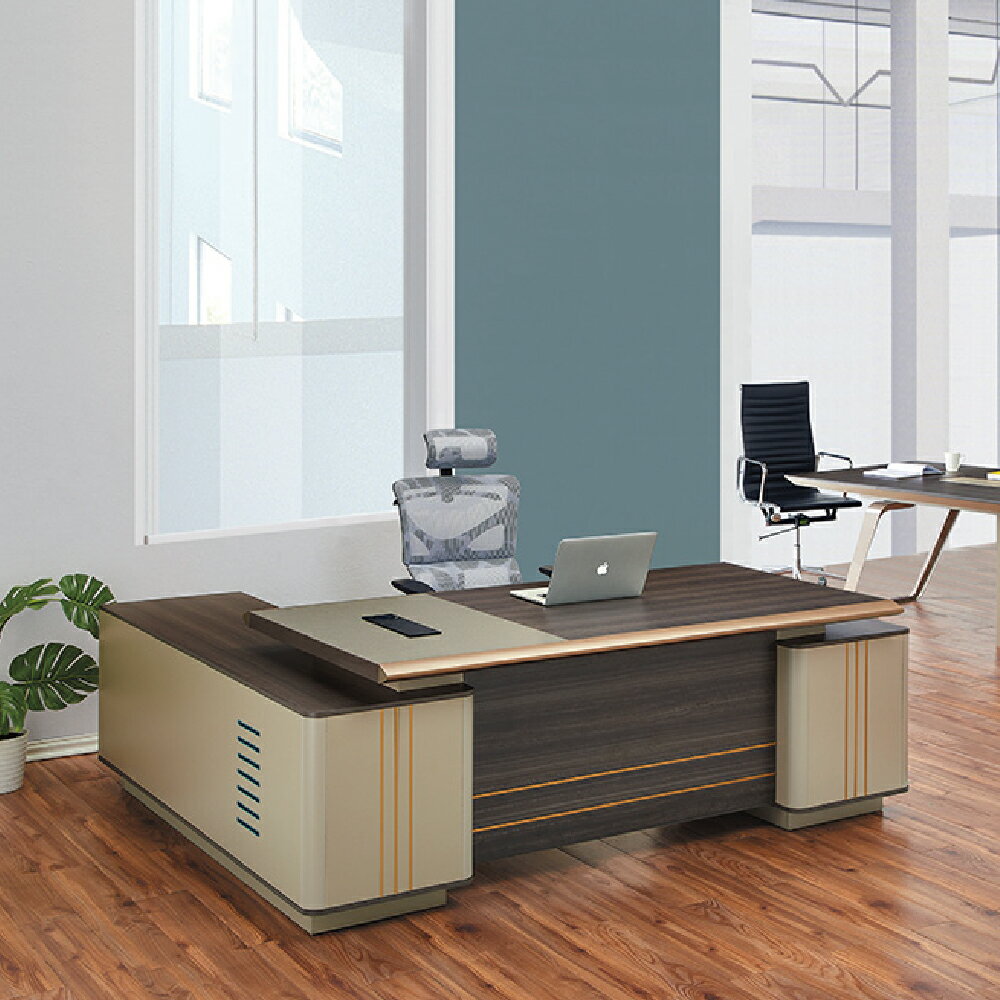 【 IS空間美學 】7尺馬汀雙色主管桌(2023B-111-1) 辦公桌/電腦桌/會議桌