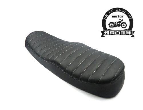 【可開發票】適用輕騎游俠機車車縫菱形座墊 大腳怪復古改裝超纖皮坐墊鞍座 5