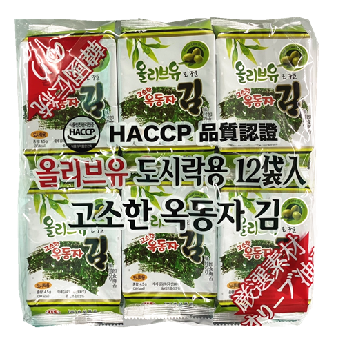 正宗 韓國 橄欖油海苔 12入/袋 二度燒海苔 傳統海苔
