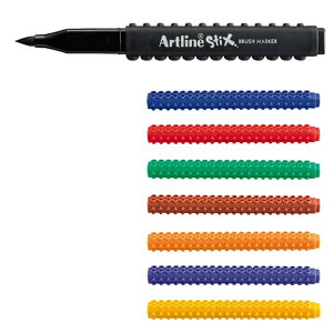 日本 Shachihata STIX軟毛粗芯積木毛刷頭 彩色筆 不含二甲苯 12支 /盒 ETXF