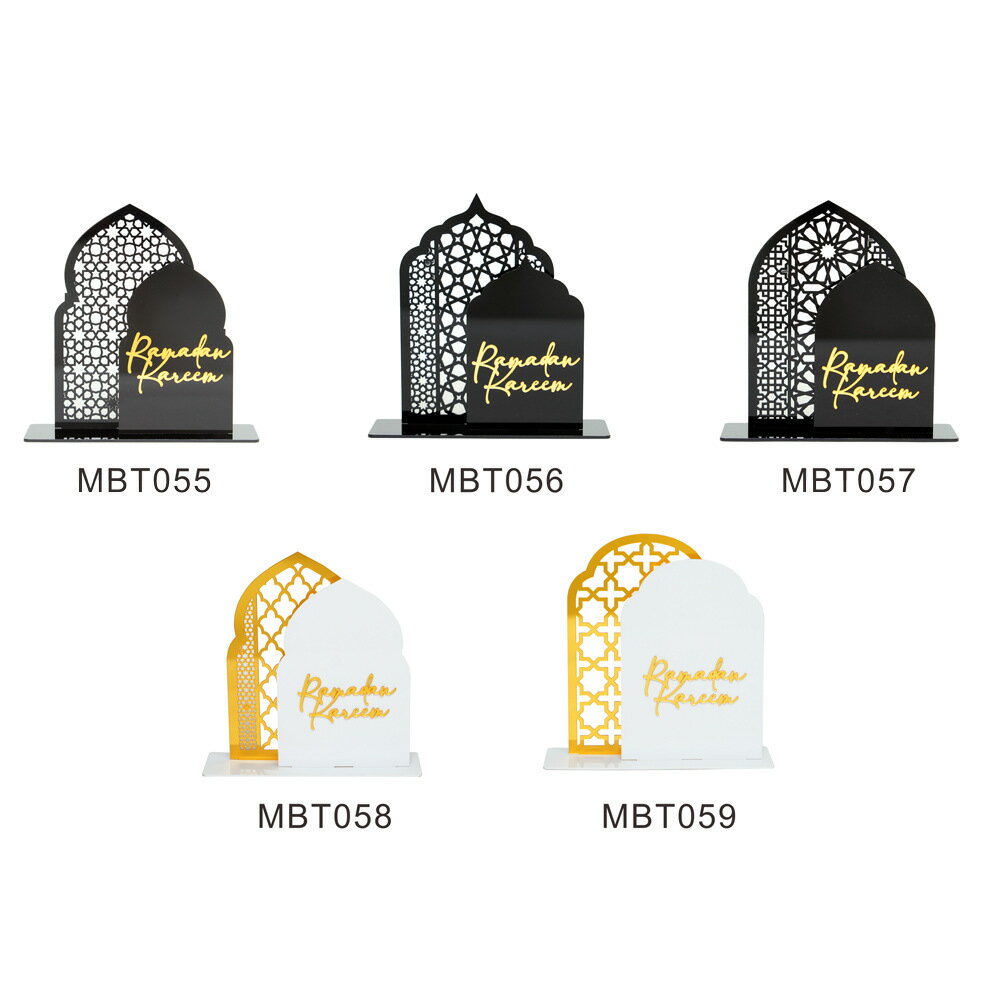 MBT055059立體亞克力擺臺節日派對家居裝飾桌面鏡面擺件