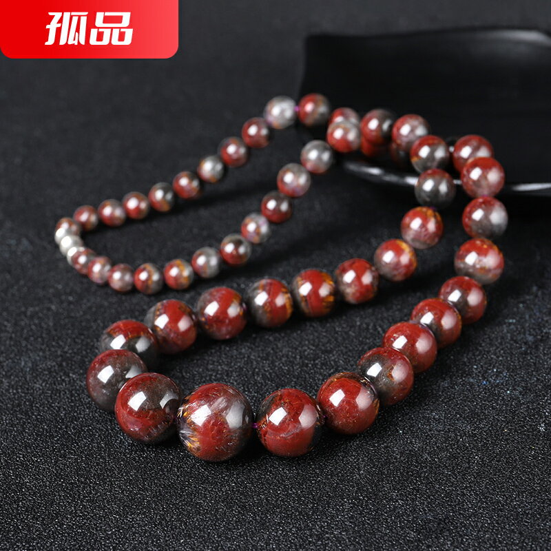 【孤品】聚寶盆極光23塔鏈女多種礦物搭配共生紫鈦晶項鏈飾品