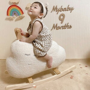 韓國INS兒童玩具木馬寶寶搖馬實木大人可坐搖椅嬰兒周歲生日禮物【林之舍】
